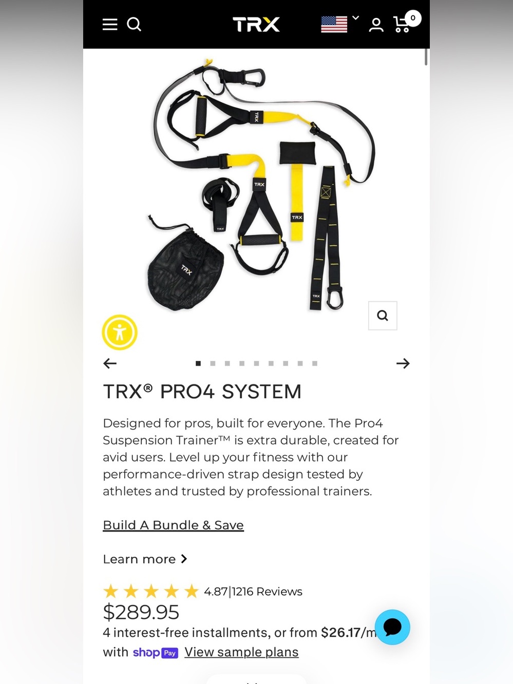 TRX® PRO4 SYSTEM. Used for one month. Like new.